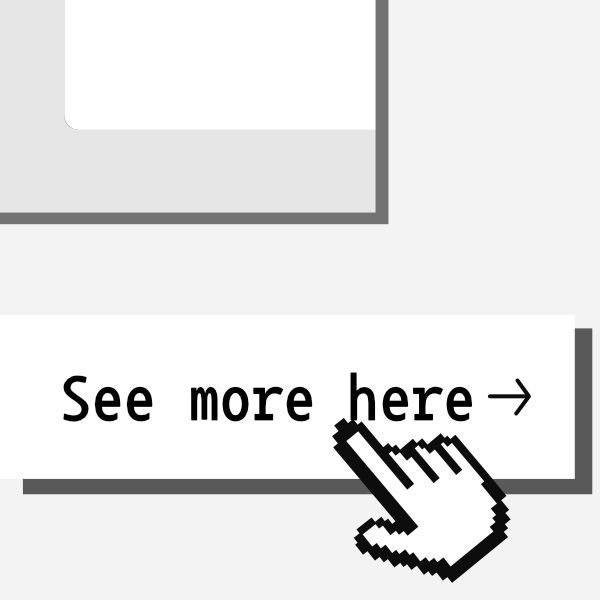 Cursor hovering over a button with a box shadow. Illustration. 